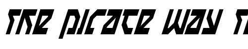 Font : Nostromo-Condensed-Italic Custom Text : The Pirate Way Test your own text here Click to download or to view this font on a tshirt that can be custom printed in Bali