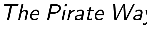 Font : Nova-Oblique Custom Text : The Pirate Way Test your own text here Click to download or to view this font on a tshirt that can be custom printed in Bali