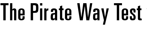 Font : NovaUltraCondSSK Custom Text : The Pirate Way Test your own text here Click to download or to view this font on a tshirt that can be custom printed in Bali