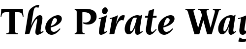 Font : Novarese-Bold-Italic-BT Custom Text : The Pirate Way Test your own text here Click to download or to view this font on a tshirt that can be custom printed in Bali