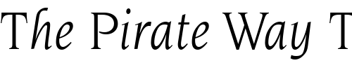 Font : Novarese-Book-Italic-BT Custom Text : The Pirate Way Test your own text here Click to download or to view this font on a tshirt that can be custom printed in Bali