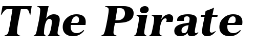 Font : NuanceBlackSSK-Italic Custom Text : The Pirate Way Test your own text here Click to download or to view this font on a tshirt that can be custom printed in Bali