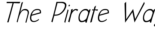 Font : NuevoLitho-LightItalic Custom Text : The Pirate Way Test your own text here Click to download or to view this font on a tshirt that can be custom printed in Bali