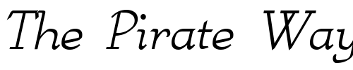 Font : NympheItalic Custom Text : The Pirate Way Test your own text here Click to download or to view this font on a tshirt that can be custom printed in Bali