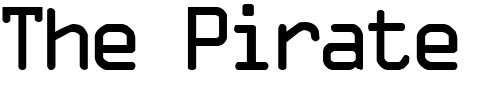 Font : OCR-A Custom Text : The Pirate Way Test your own text here Click to download or to view this font on a tshirt that can be custom printed in Bali