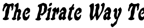 Font : OatmealCondensed-Italic Custom Text : The Pirate Way Test your own text here Click to download or to view this font on a tshirt that can be custom printed in Bali
