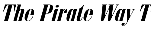 Font : ObeliskGrand-Italic Custom Text : The Pirate Way Test your own text here Click to download or to view this font on a tshirt that can be custom printed in Bali
