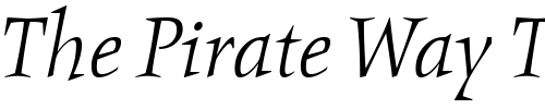 Font : ObeliskITC-TT-Light-Italic Custom Text : The Pirate Way Test your own text here Click to download or to view this font on a tshirt that can be custom printed in Bali