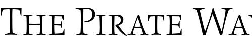 Font : ObeliskLtSCITC-TT Custom Text : The Pirate Way Test your own text here Click to download or to view this font on a tshirt that can be custom printed in Bali