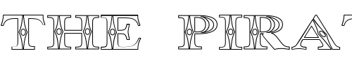 Font : Occoluchi-Outline Custom Text : The Pirate Way Test your own text here Click to download or to view this font on a tshirt that can be custom printed in Bali