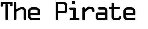 Font : Ocr-Regular Custom Text : The Pirate Way Test your own text here Click to download or to view this font on a tshirt that can be custom printed in Bali