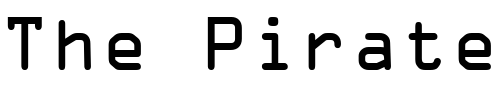 Font : OcrA-Regular Custom Text : The Pirate Way Test your own text here Click to download or to view this font on a tshirt that can be custom printed in Bali