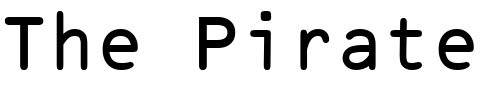 Font : OcrB-Regular Custom Text : The Pirate Way Test your own text here Click to download or to view this font on a tshirt that can be custom printed in Bali
