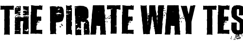 Font : Octynaz-Regular Custom Text : The Pirate Way Test your own text here Click to download or to view this font on a tshirt that can be custom printed in Bali