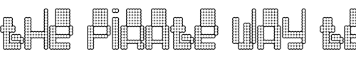 Font : Oddessey-6000 Custom Text : The Pirate Way Test your own text here Click to download or to view this font on a tshirt that can be custom printed in Bali