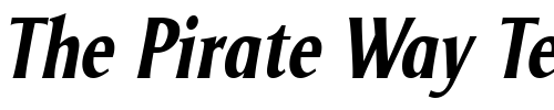 Font : Odense-Cond-BoldItalic Custom Text : The Pirate Way Test your own text here Click to download or to view this font on a tshirt that can be custom printed in Bali