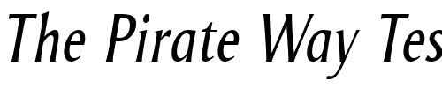Font : Odense-Cond-Italic Custom Text : The Pirate Way Test your own text here Click to download or to view this font on a tshirt that can be custom printed in Bali