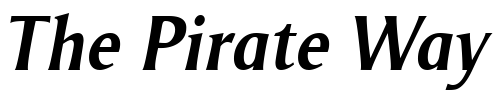 Font : Odense-Demi-Italic Custom Text : The Pirate Way Test your own text here Click to download or to view this font on a tshirt that can be custom printed in Bali