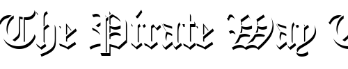 Font : OldEnglishOnlShaD Custom Text : The Pirate Way Test your own text here Click to download or to view this font on a tshirt that can be custom printed in Bali