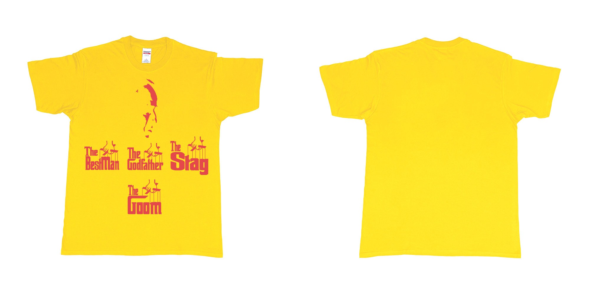 Custom tshirt design TPW the godfather in fabric color daisy choice your own text made in Bali by The Pirate Way