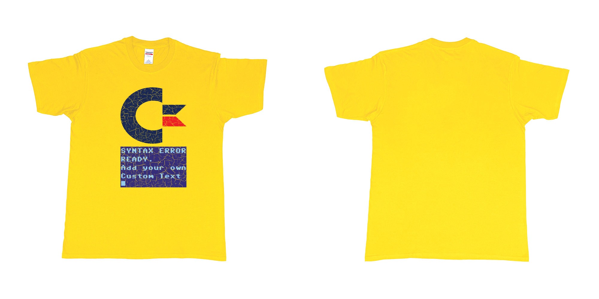 Custom tshirt design commandor 64 syntax error ready add own text printing tshirt bali in fabric color daisy choice your own text made in Bali by The Pirate Way