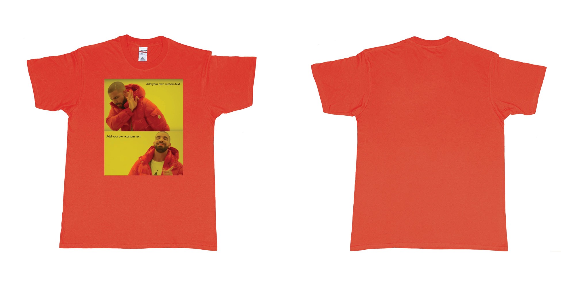 Custom tshirt design drake hotline bling custom things you like love hate dont want in fabric color red choice your own text made in Bali by The Pirate Way