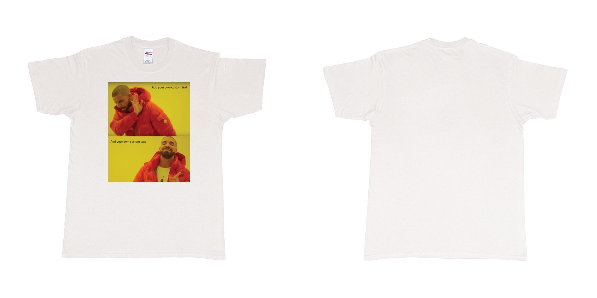 Custom tshirt design drake hotline bling custom things you like love hate dont want in fabric color white choice your own text made in Bali by The Pirate Way