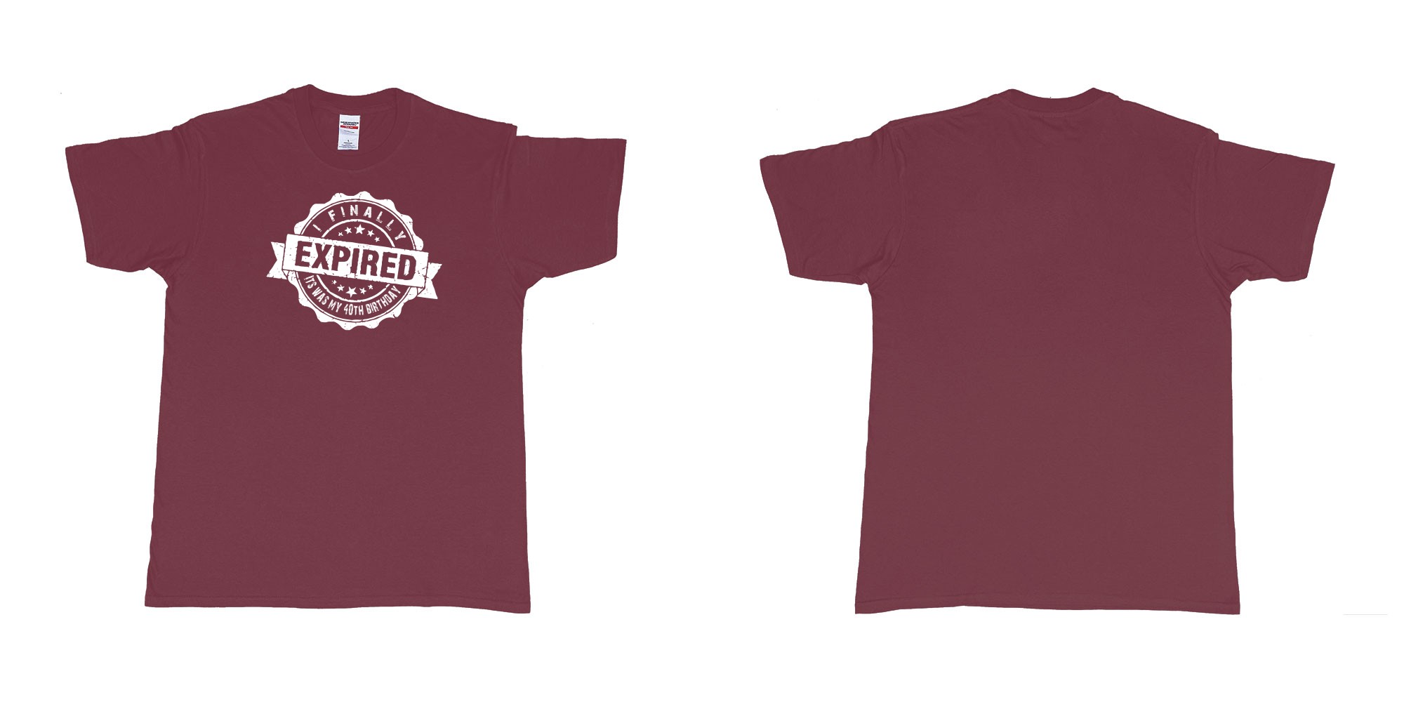 Custom tshirt design i finally expiered in fabric color marron choice your own text made in Bali by The Pirate Way