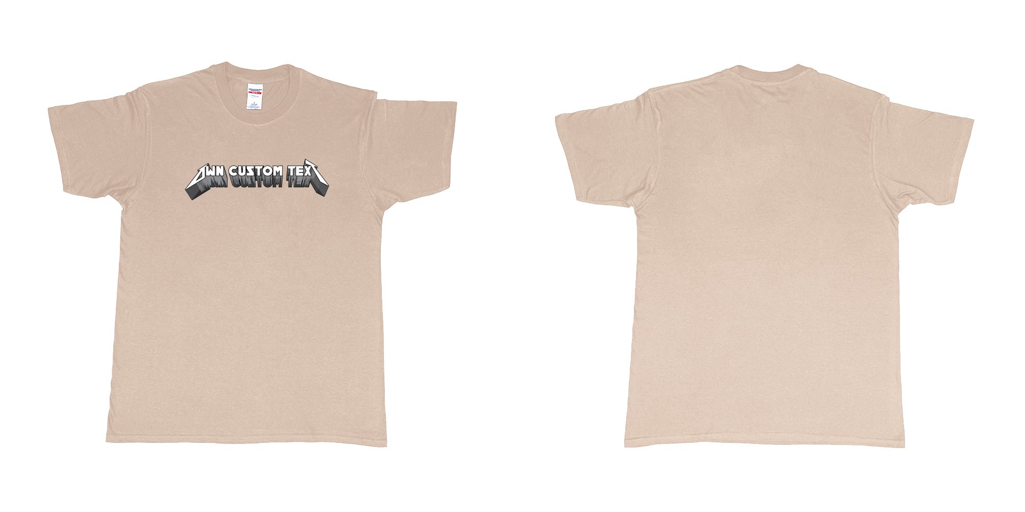 Custom tshirt design metallica master of puppets custom text in fabric color sand choice your own text made in Bali by The Pirate Way
