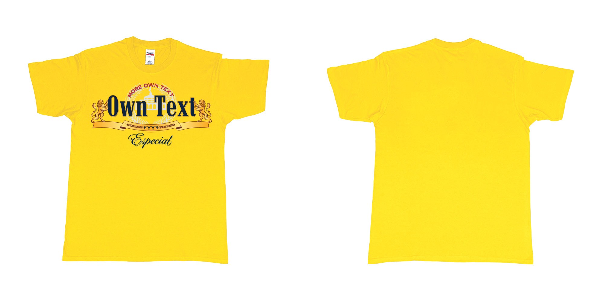 Custom tshirt design modelo especial beer custom tshirt printing bali in fabric color daisy choice your own text made in Bali by The Pirate Way