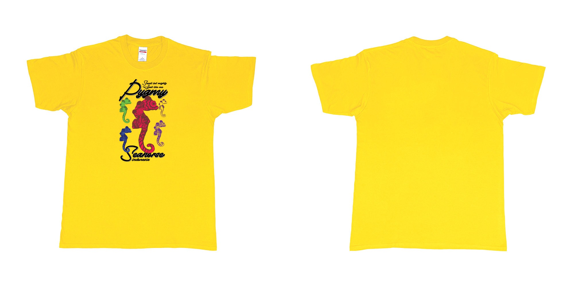 Custom tshirt design pygmy seahorse indonesia small but mighty just like me in fabric color daisy choice your own text made in Bali by The Pirate Way