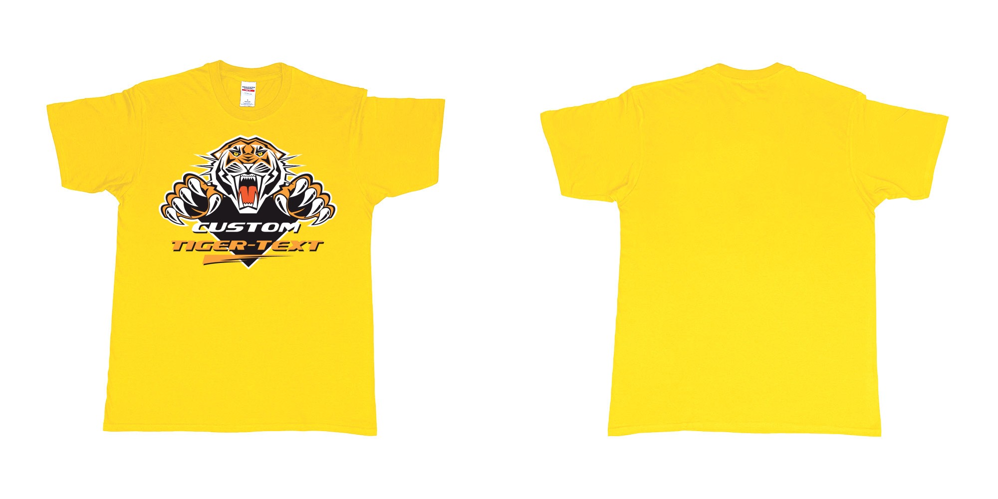 Custom tshirt design the wests tigers sydney national rugby league custom tshirt print in fabric color daisy choice your own text made in Bali by The Pirate Way