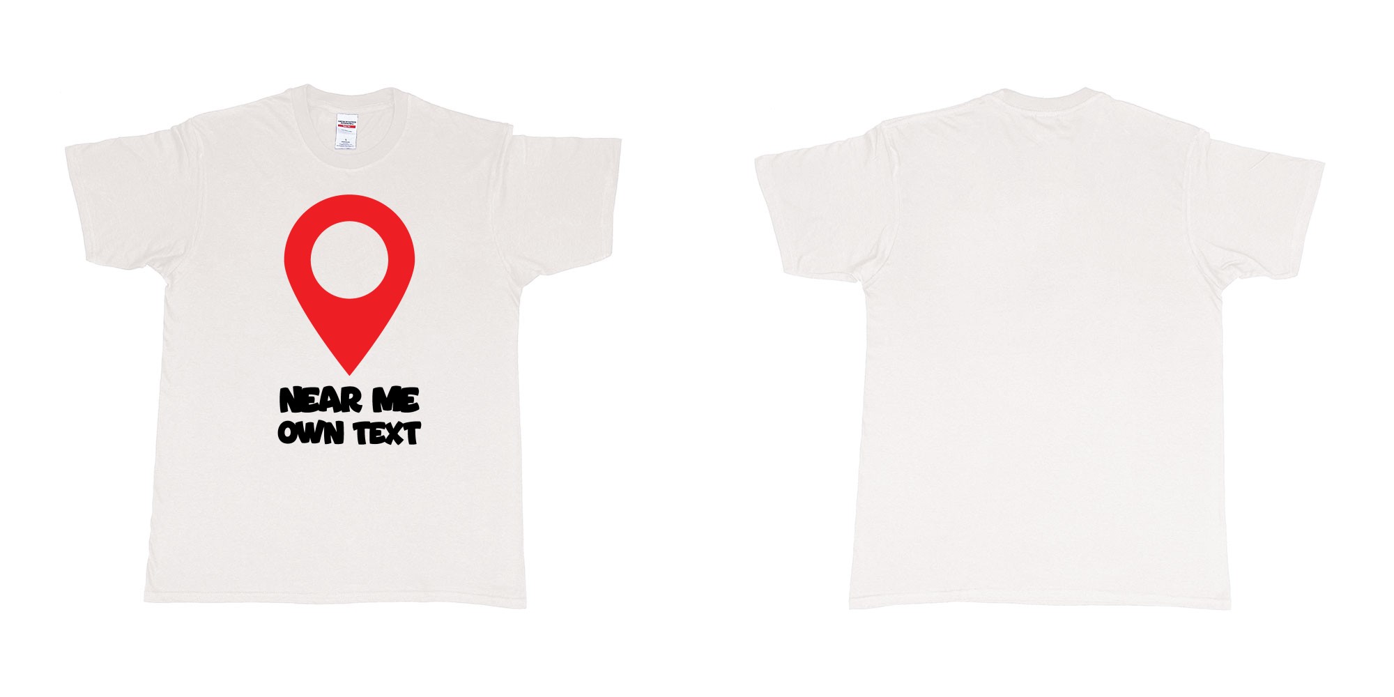 Custom tshirt design tshirt printing near me bali in fabric color white choice your own text made in Bali by The Pirate Way