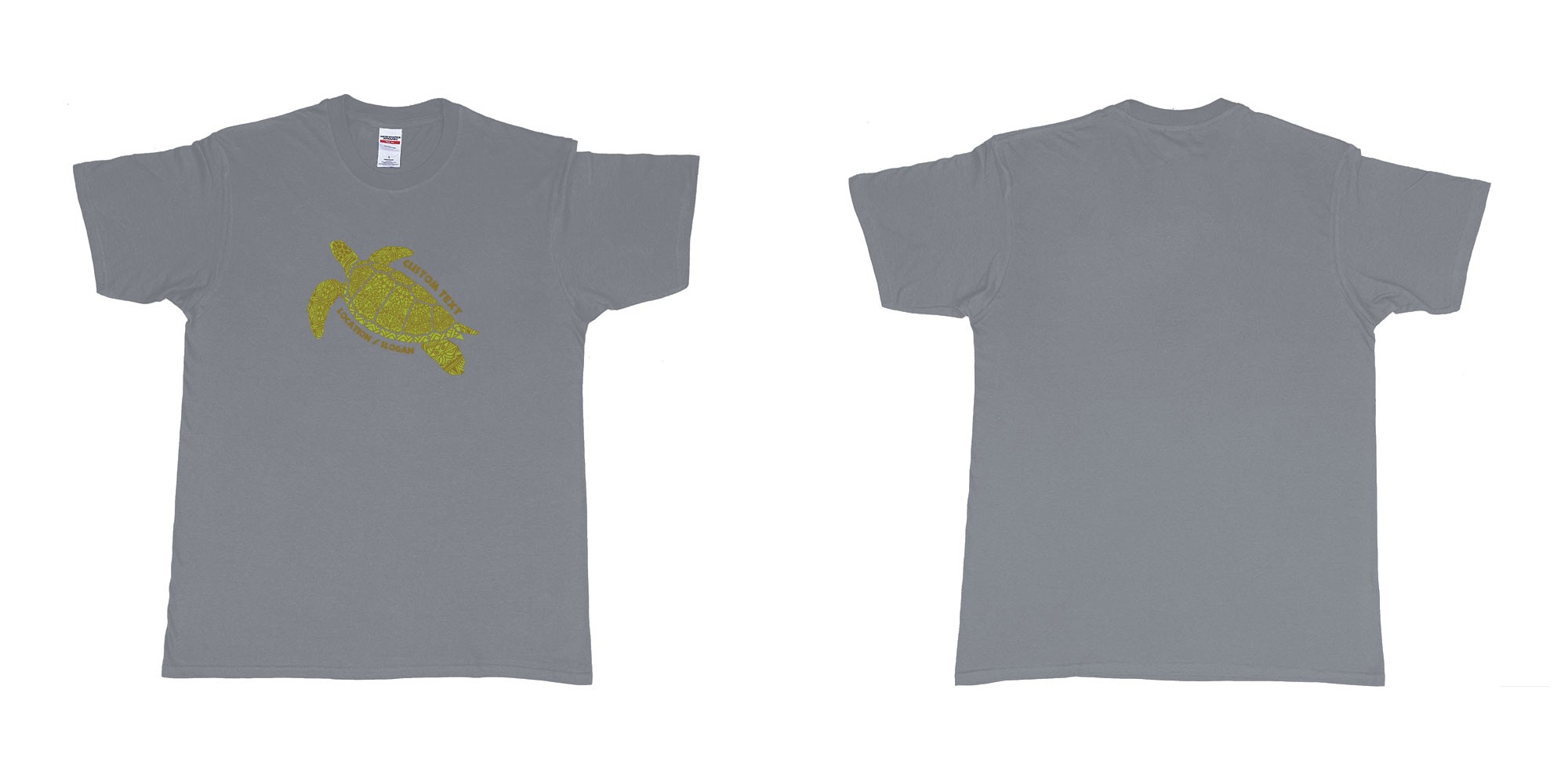 Custom tshirt design turtle bali tribal in fabric color misty choice your own text made in Bali by The Pirate Way