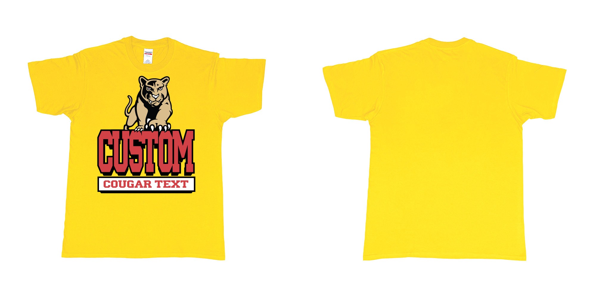 Custom tshirt design university of houston cougars logo custom text printing bali in fabric color daisy choice your own text made in Bali by The Pirate Way