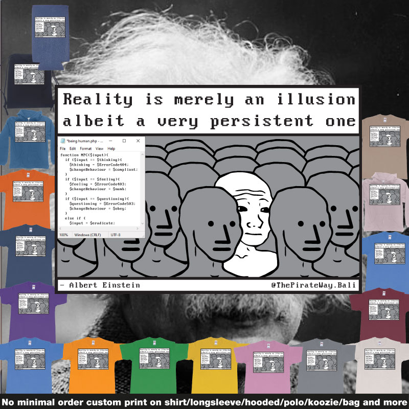 NPC Meme Wojak Non Player Character Custom Text Tshirt Bali