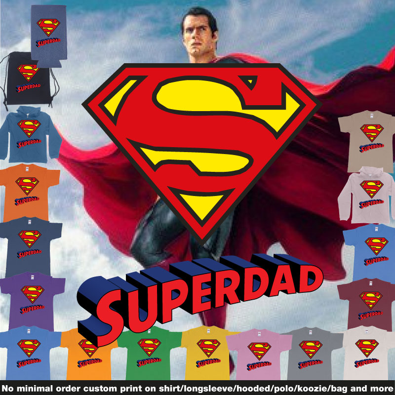 Superman logo with own Custom Text Print Bali