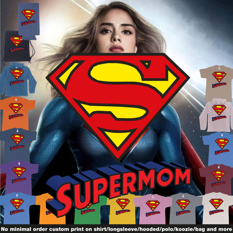 Superman logo with own Custom Text Print Bali