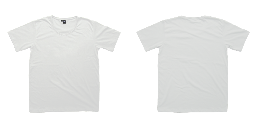 T02S Vneck Tshirt - front and back