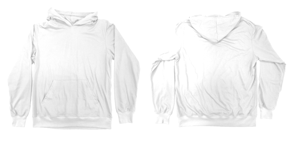 T35S Long Sleeve Hoodie Pocket - front and back